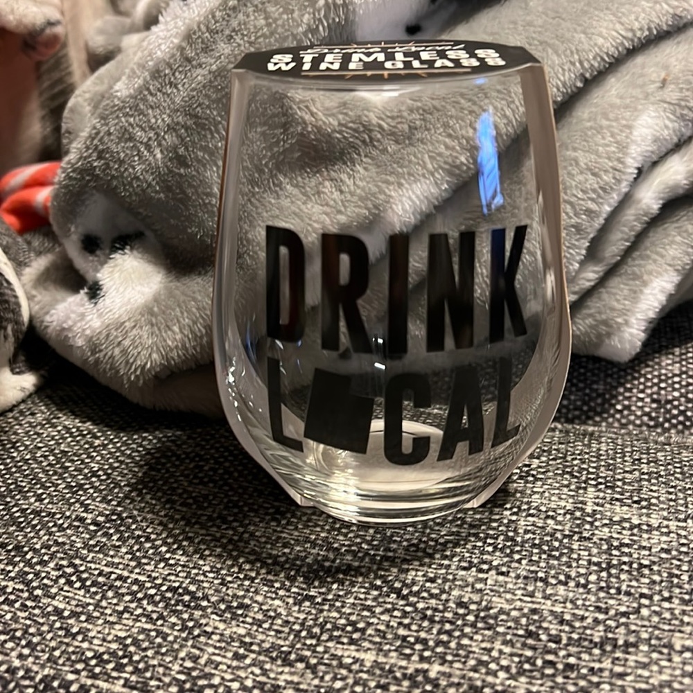 NWT Drink Local Stemless Wine Glass- Utah